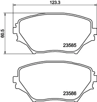 HELLA TOYOTA гальмівні колодки передние Rav 4 II 00- HELLA PAGID 8DB355009741