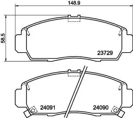Автодеталь HELLA PAGID 8DB355009771 (фото 1)