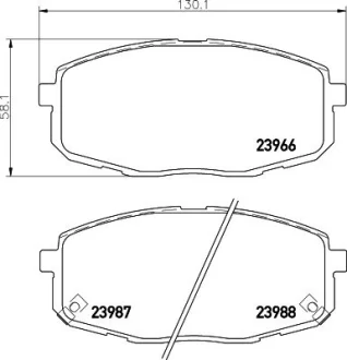 HELLA KIA гальмівні колодки передн.Carens 02-,Ceed,Hyundai i30 07- HELLA PAGID 8DB355010611