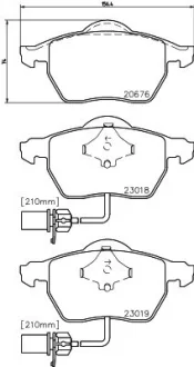Колодки гальмівні дискові комплект; передн. HELLA PAGID 8DB355010731