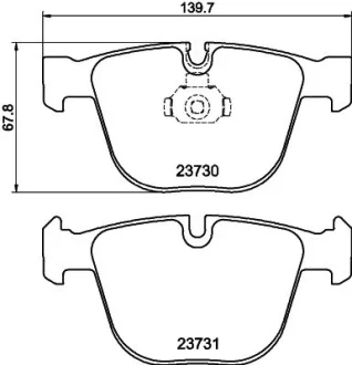 Колодки гальмівні дискові комплект. задн. HELLA PAGID 8DB355010751