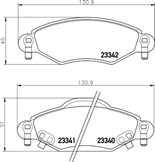 Гальмівні колодки пер. Yaris 1.0-1.5 99-05 HELLA PAGID 8DB355010-791