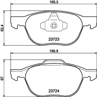 Гальмівні колодки пер. Focus/C-Max/Kuga 03- HELLA PAGID 8DB355011191