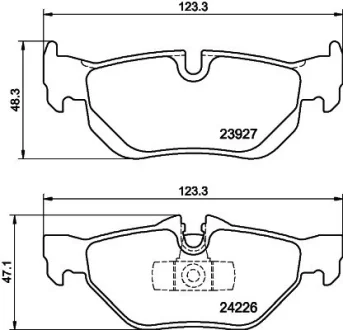 Гальмівні колодки дискові задні BMW 3 (E90/E90N) 320d 05-/X1 (E84) 09- HELLA PAGID 8DB 355 011-301
