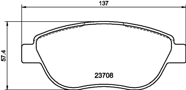 К-кт перед. гальм колодок Fiat/PSA 99- (без датч.) HELLA PAGID 8DB 355 011-331 (фото 1)
