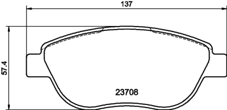 К-кт перед. гальм колодок Fiat/PSA 99- (без датч.) HELLA PAGID 8DB 355 011-331