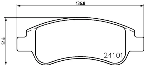 Гальмівні колодки перед. Citroen Berlingo 01-/Peugeot Partner/206/307 00- HELLA PAGID 8DB 355 011-521