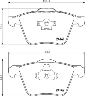 Колодки гальмівні дискові комплект. передн. HELLA PAGID 8DB355011721