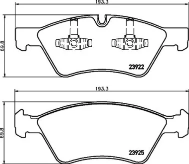 Колодки гальмівні дискові комплект; передн. HELLA PAGID 8DB355012011