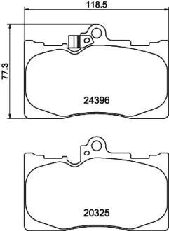 HELLA гальмівні колодки пер. Lexus GS 05- HELLA PAGID 8DB355012121
