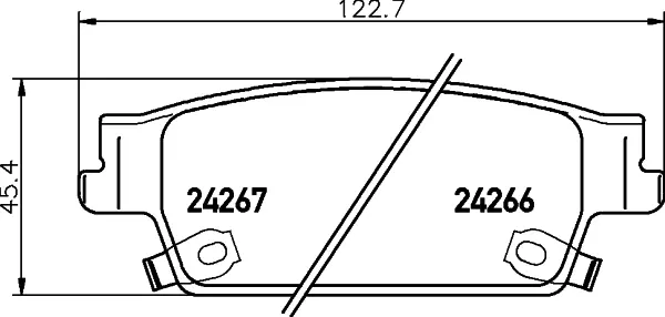 HELLA Cadillac гальмівні колодки SRX 04- HELLA PAGID 8DB355012231 (фото 1)