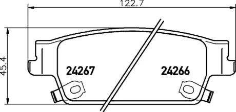 HELLA Cadillac гальмівні колодки SRX 04- HELLA PAGID 8DB355012231
