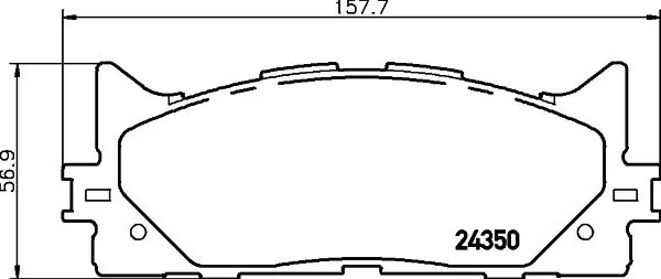 Гальмівні колодки пер. LEXUS ES/TOYOTA CAMRY 2.4-3.5 06- HELLA PAGID 8DB355012-401 (фото 1)