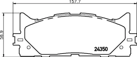 Гальмівні колодки пер. LEXUS ES/TOYOTA CAMRY 2.4-3.5 06- HELLA PAGID 8DB355012-401