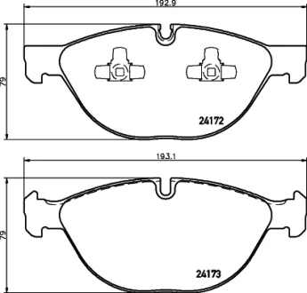 Гальмівні колодки дискові перед. BMW X5 E70, F15 X6 E71, F16 07- HELLA PAGID 8DB 355 012-661