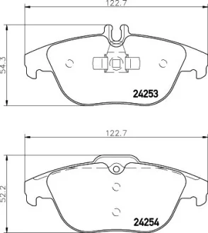 Колодки гальмівні дискові комплект задні HELLA PAGID 8DB355012741