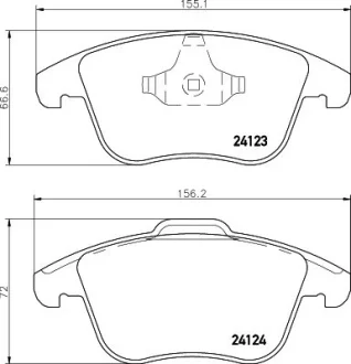 Колодки гальмівні дискові комплект передні HELLA PAGID 8DB355012891