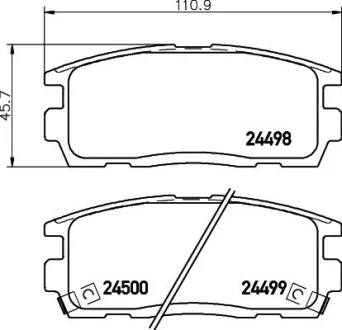 Гальмівні колодки дискові зад. Chevroler Captiva/Opel Antara 2.4, 3.2 V6 06- HELLA PAGID 8DB 355 012-951
