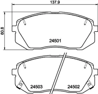 HELLA KIA гальмівні колодки передн. Carens III 06- HELLA PAGID 8DB355012961