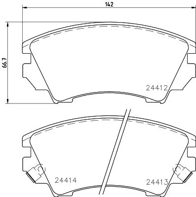 Гальмівні колодки дискові перед. Opel Insignia 08- (середина диска 321mm)/(17") HELLA PAGID 8DB 355 013-041 (фото 1)