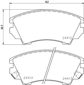 Гальмівні колодки дискові перед. Opel Insignia 08- (середина диска 321mm)/(17") HELLA PAGID 8DB 355 013-041