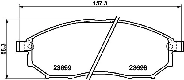 Гальмівні колодки дискові перед. Nissan Murano 02-/Pathfinder 2.5 dCi 05-/Renault Koleos 2.0 dCi 08- HELLA PAGID 8DB 355 013-141 (фото 1)