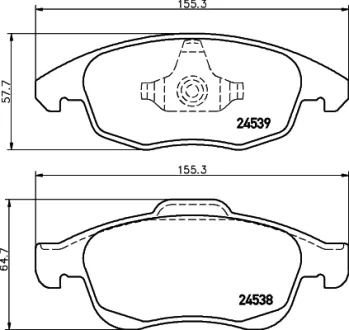 Колодки гальмівні дискові комплект; передн. HELLA PAGID 8DB355013341
