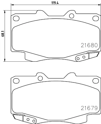Гальмівні колодки пер. Hilux 01- HELLA PAGID 8DB355013-481 (фото 1)