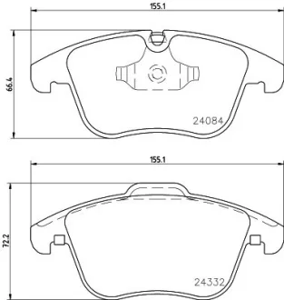 Колодки гальмівні дискові комплект передні HELLA PAGID 8DB355013731