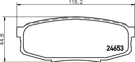 Гальмівні колодки зад. Toyota Land Cruiser 08- (advics) HELLA PAGID 8DB355013-771