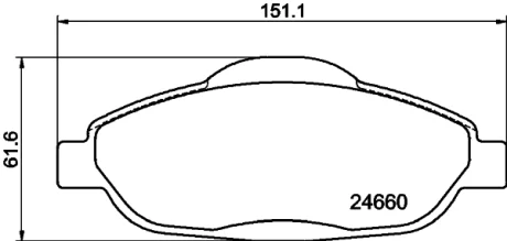 Гальмівні колодки дискові перед. Peugeot 308 1.2-2.0D 09.07-08.16 HELLA PAGID 8DB 355 013-911