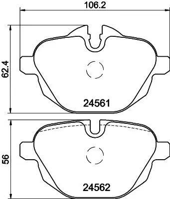 Гальмівні колодки дискові зад. BMW 5 (F10), 5 Touring (F11), X3 (F25), Z4 (E89) 09 - HELLA PAGID 8DB 355 013-921 (фото 1)
