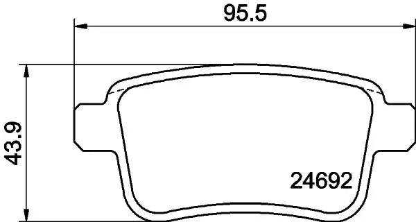 Гальмівні колодки дискові зад. Renault Kangoo II 08- HELLA PAGID 8DB 355 013-971 (фото 1)