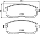 Гальмівні колодки дискові перед. Nissan Teana J31/ Maxima J30 89-/ A32 FR 95- HELLA PAGID 8DB 355 013-991 (фото 1)