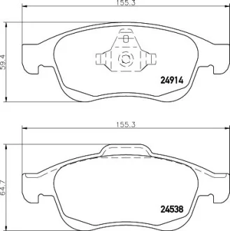 Колодки гальмівні дискові комплект. передн. / Kaptur 2.0 2013>, Duster 2011> HELLA PAGID 8DB355014791