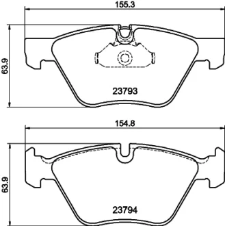 Колодки гальмівні дискові комплект. передн. HELLA PAGID 8DB355015031