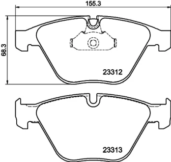 Колодки гальмівні дискові комплект передні HELLA PAGID 8DB355015391