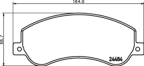 Колодки гальмівні дискові комплект передні HELLA PAGID 8DB355015401