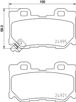 Гальмівні колодки зад. FX30/37/50/G37/Q50/Q70/QX70 07- 2.0-5.0 HELLA PAGID 8DB355015-421