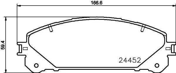 Колодки гальмівні дискові комплект передні на Camry 3.5 2017>, Highlander 2007>, RX 2008>, NX 2014> HELLA PAGID 8DB355015461 (фото 1)