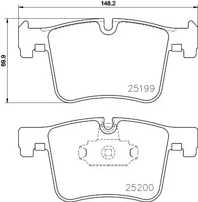 Гальмівні колодки дискові перед. BMW 5 (F10), 5 Touring (F11), X3 (F25), Z4 (E89) 09 - HELLA PAGID 8DB 355 015-781 (фото 1)