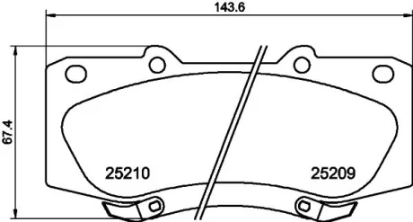 Колодки гальмівні дискові комплект передні HELLA PAGID 8DB355015821