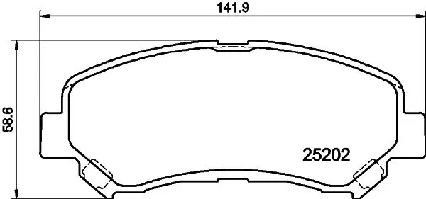 К-кт перед. гальм. колодок Nissan Qashqai/X-Trail 1.6-2.5 02.07 HELLA PAGID 8DB 355 015-911 (фото 1)
