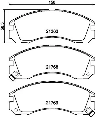 Гальмівні колодки дискові перед. Mitsubishi Challenger/L400/Lancer Evolution/Montero Sport/Outlander/Pajero HELLA PAGID 8DB 355 016-531 (фото 1)