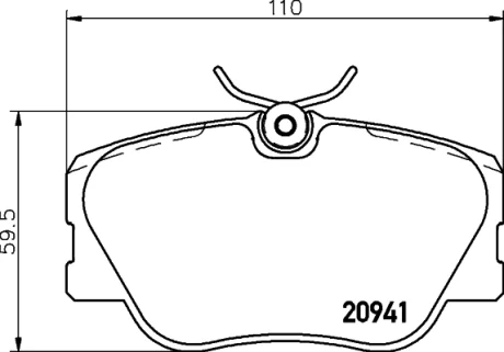 HELLA DB Гальмівні колодки перед. W124/201 (сист. Lucas) (19,3 mm) HELLA PAGID 8DB355017601