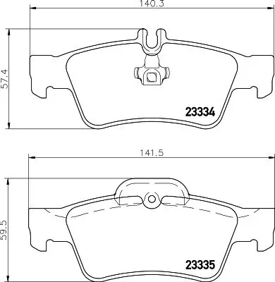 Гальмівні колодки дискові зад. MB CLS (C219), E (W211, W212), S (W220) 3.0-5.5 09.99- HELLA PAGID 8DB 355 018-751 (фото 1)