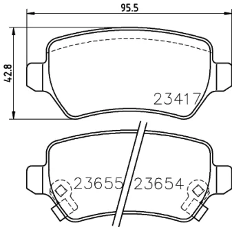 Колодки гальмівні дискові комплект. задн. HELLA PAGID 8DB355018781
