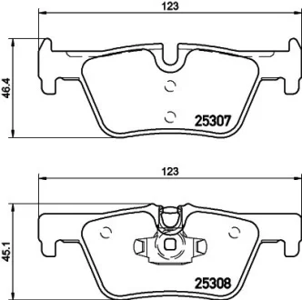 Колодки гальмівні дискові комплект задні HELLA PAGID 8DB355019971