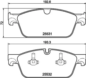 Колодки гальмівні дискові комплект передні HELLA PAGID 8DB355020141