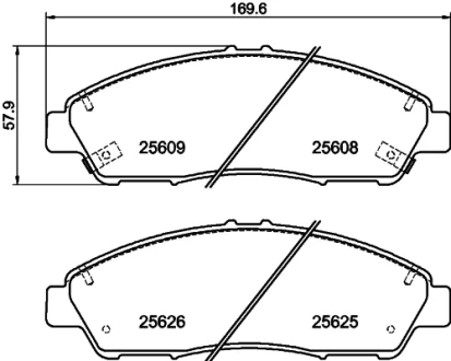 Колодки гальмівні дискові комплект. передн. HELLA PAGID 8DB355020211